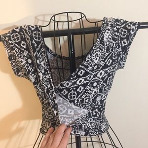 Crossed Back Crop Top